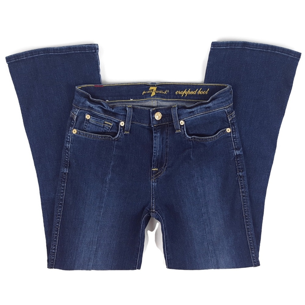 7 For All Mankind Cropped Boot Dark Wash Jeans